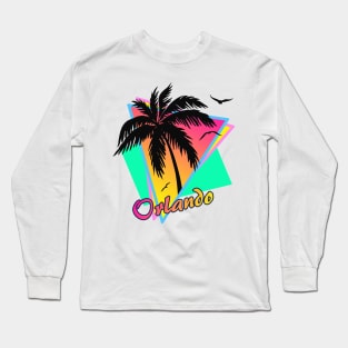 Orlando Cool 80s Sunset Long Sleeve T-Shirt